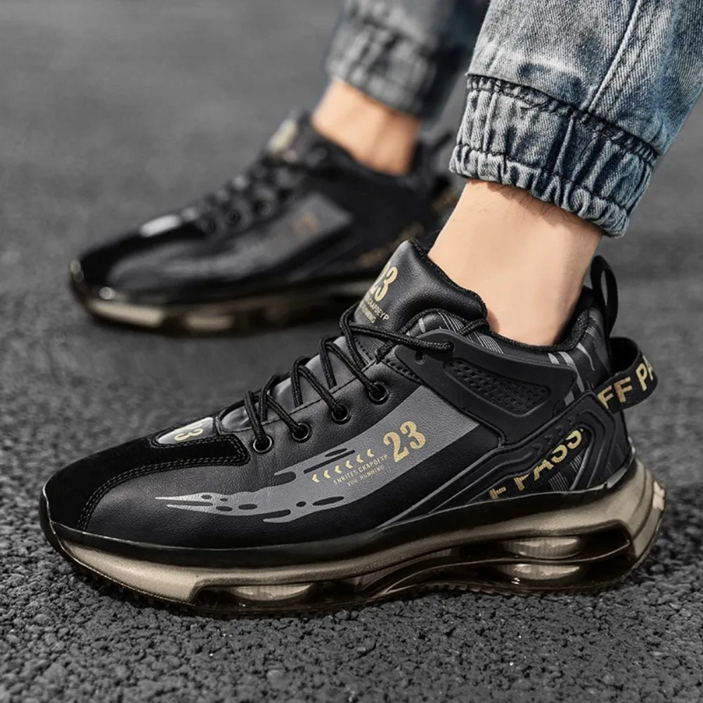 أحذية رياضية رجالي جديدة قابلة للتنفس متعددة الاستخدامات أحذية رياضية كاجوال مريحة وغير قابلة للانزلاق أحذية متينة للأنشطة الخارجية حذاء جري عالي الجودة