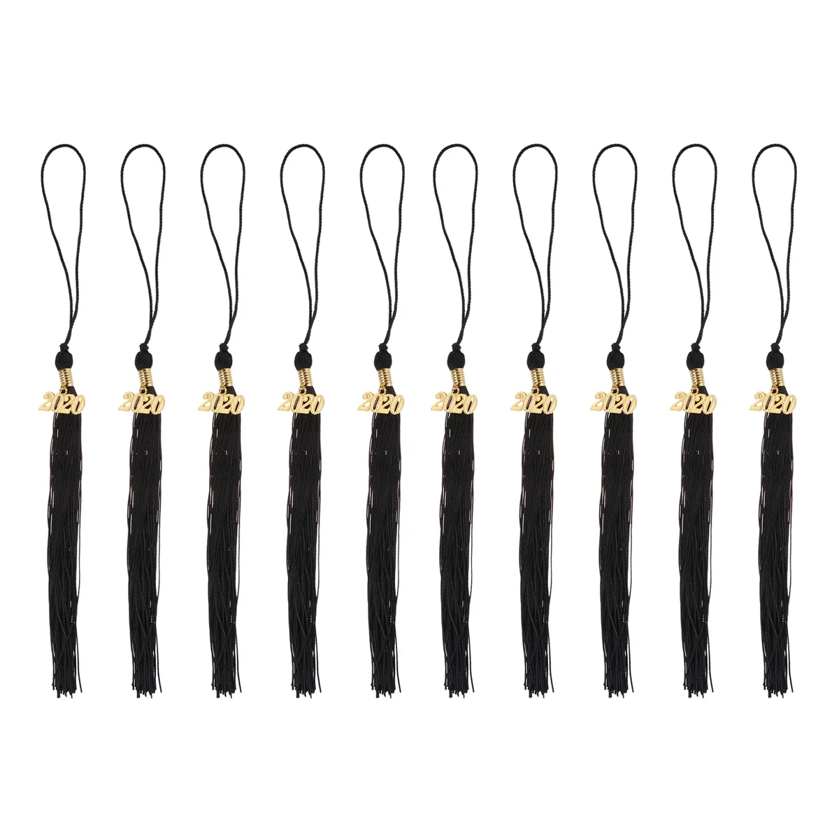 

10pcs Doctor Hat Tassel 2020 Graduation Tassel Black Decorative Keychain Bookmark Bag Decoration Craft Supply For Graduate