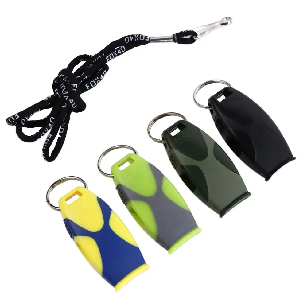 Sports Teacher Bicolor Referee Whistles Professional ABS Seedless Whistle Classic Loudest Fish Mouth Whistle Basketball