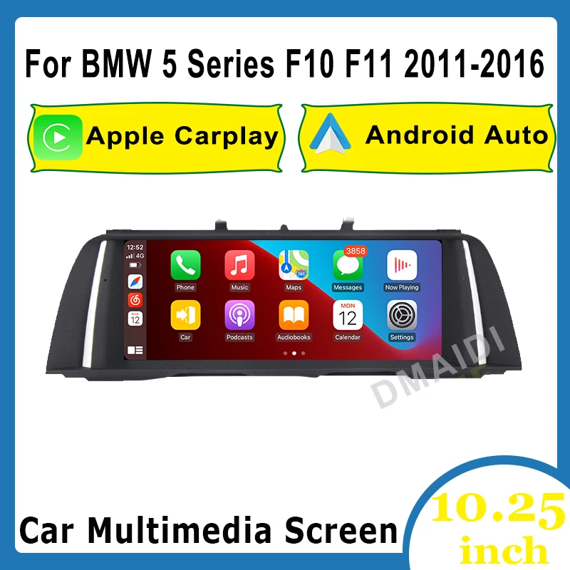 

10.25 inches Car Multimedia Wireless CarPlay Android Auto for BMW 5 Series F10 / F11 / 520 (2011-2016) Original CIC / NBT System