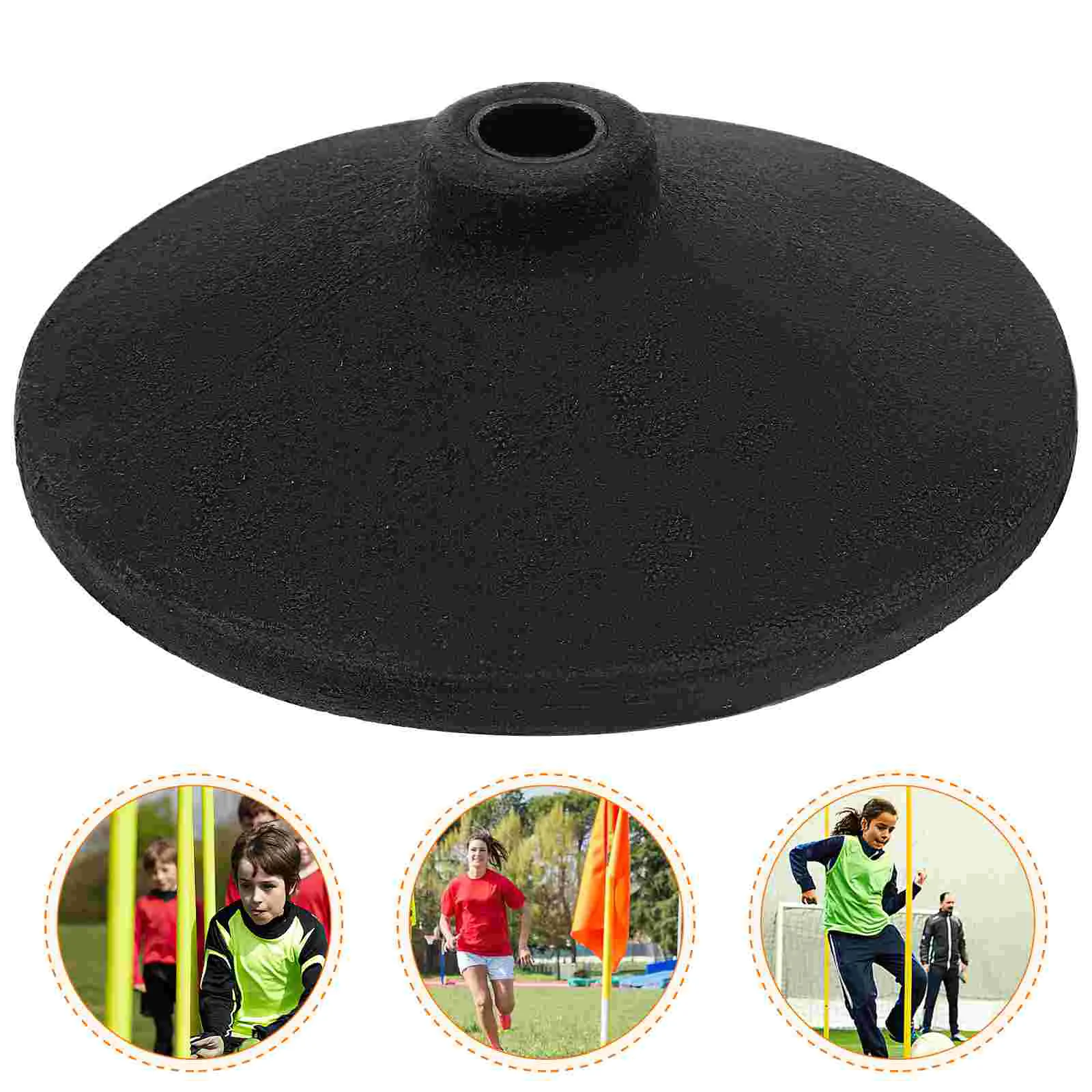 

Basketball Pole Base Agility Accessory Football Training for Soccer Durable Rubber Field Equipment Holder