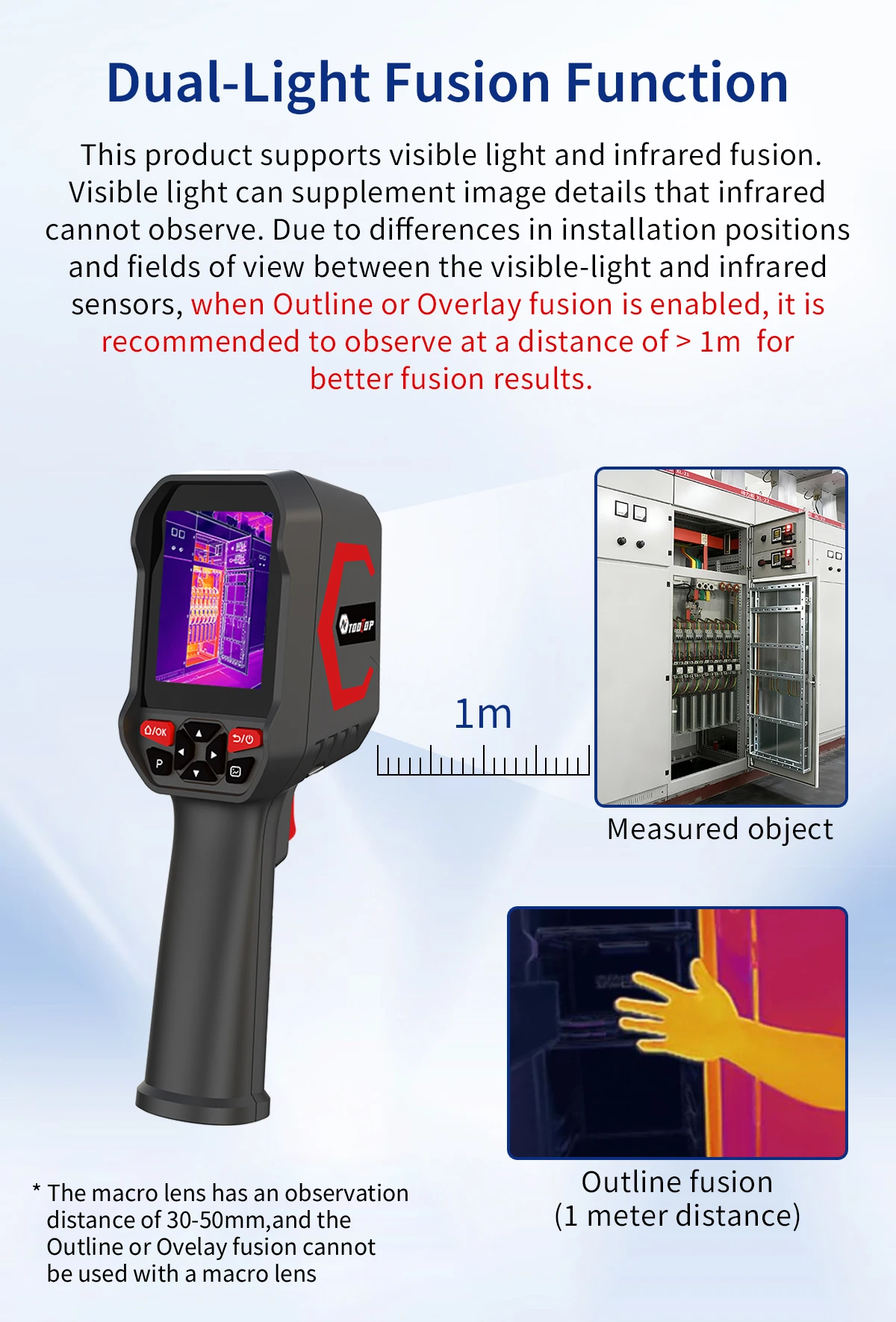 TOOLTOP ET693C 256*192 Handheld-Wärmebildkamera 4G-Speicher 1080P Sichtbare Fusion Professionelle Elektrische Reparatur-Wärmebildkamera – Detail 12