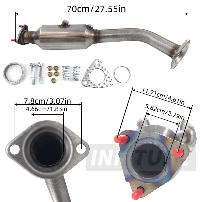 High Flow Catalytic Converter for Honda CRV CR-V 2.4L 2002 2003 2004 2005 2006 Exhaust Catalytic