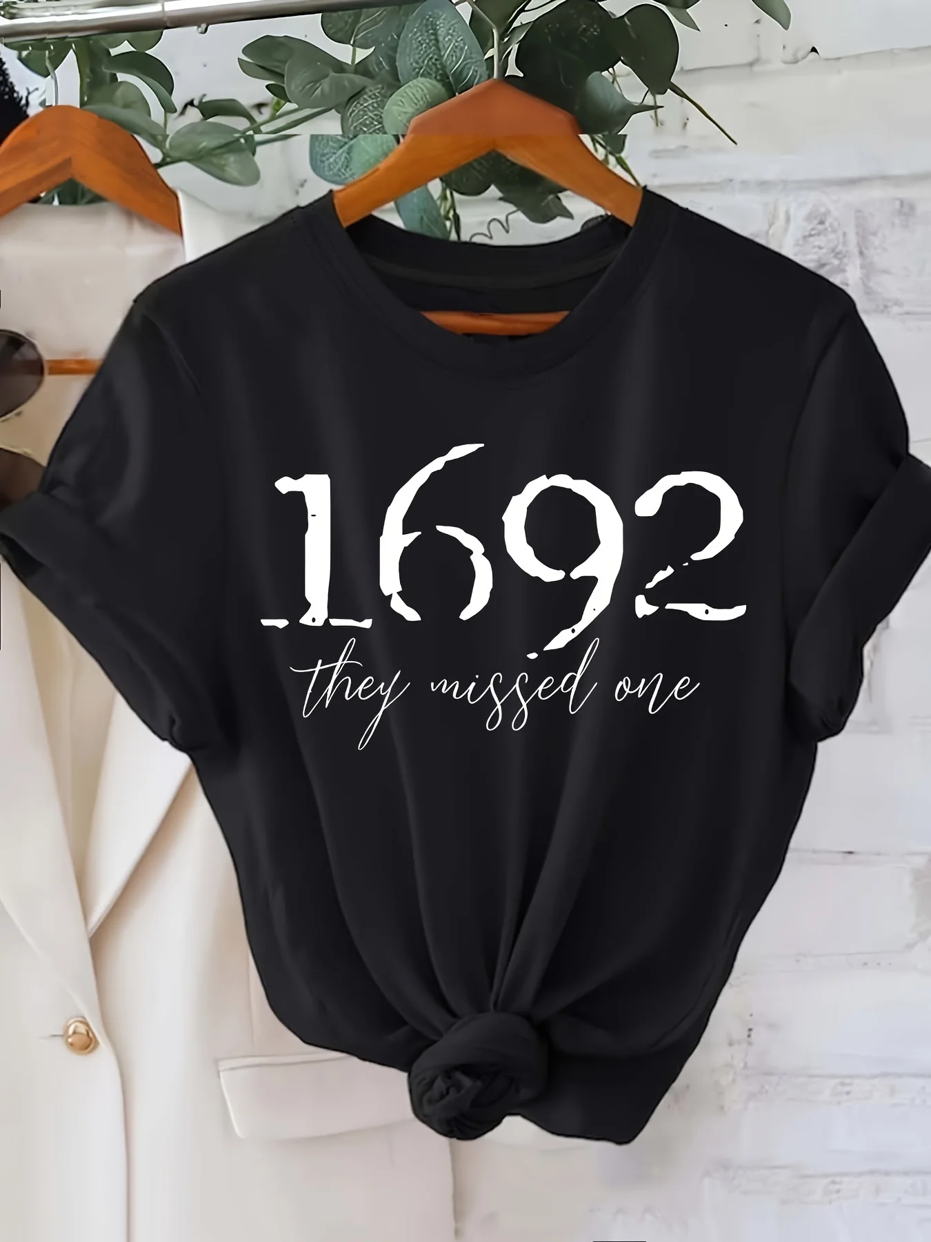 

Летний женский топ на Хэллоуин 1692, футболка с короткими рукавами и круглым вырезом, женская летняя футболка, повседневная одежда