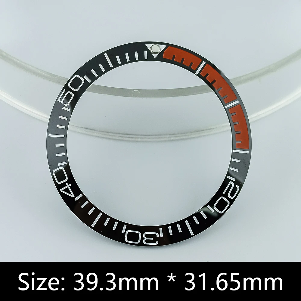 Anillo de inserción de reloj de cerámica con bisel inclinado sustituto, accesorios de reloj de celebridades, 39.3x31.65mm image 3
