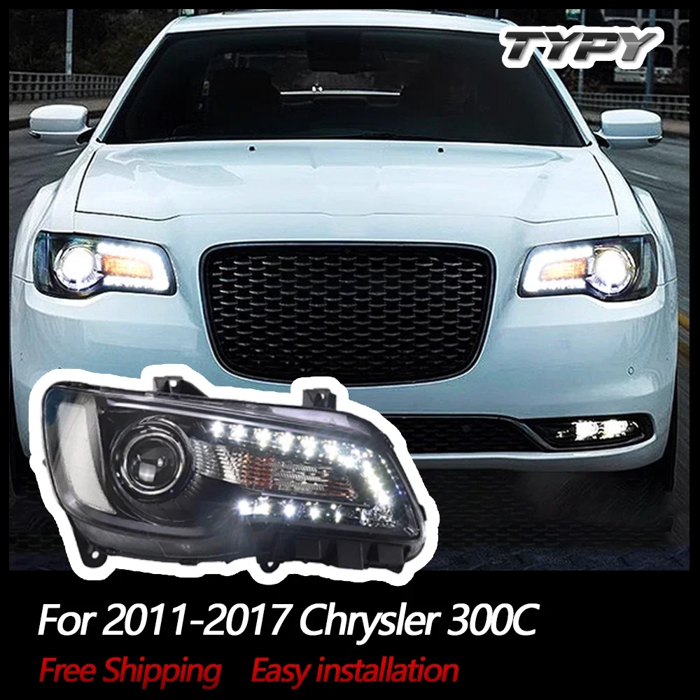 

TYPY Car Headlights For Chrysler 300C 2011-2017 LED Car Lamps Daytime Running Lights Dynamic Turn Signals Car Accessories