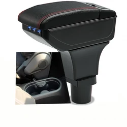 For Fiat 500 Armrest Box Elbow Rest Dual Layer Heighten Central Store Content Cup Holder Ashtray Accessories