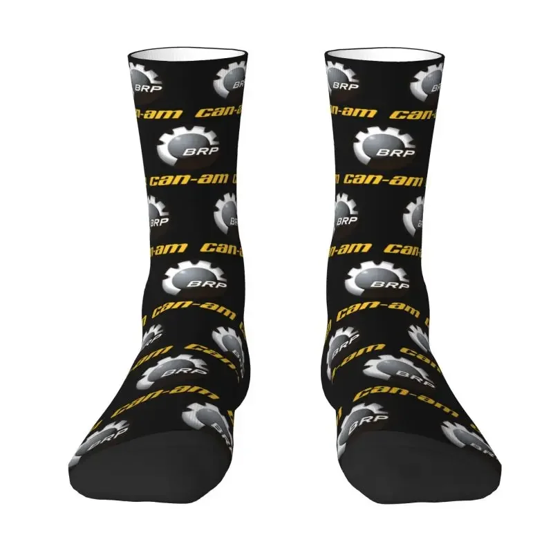 Kawaii Printed BRP ATV Can Am Logo Socks for Men Women Male Stretchy Summer Autumn Winter Crazy Crew Socks