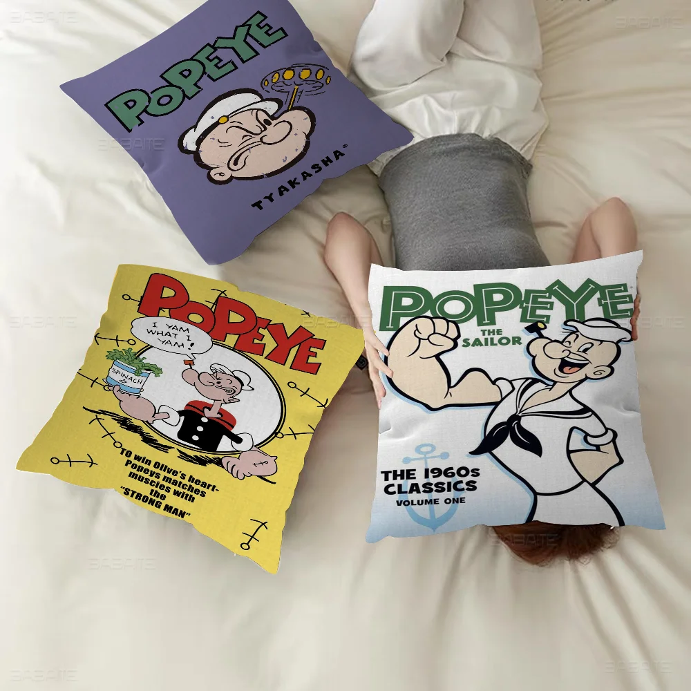 P-Popeye Man Pillow Gift Home Office Decoration Bedroom Sofa Car Cushion Cover Case 45x45