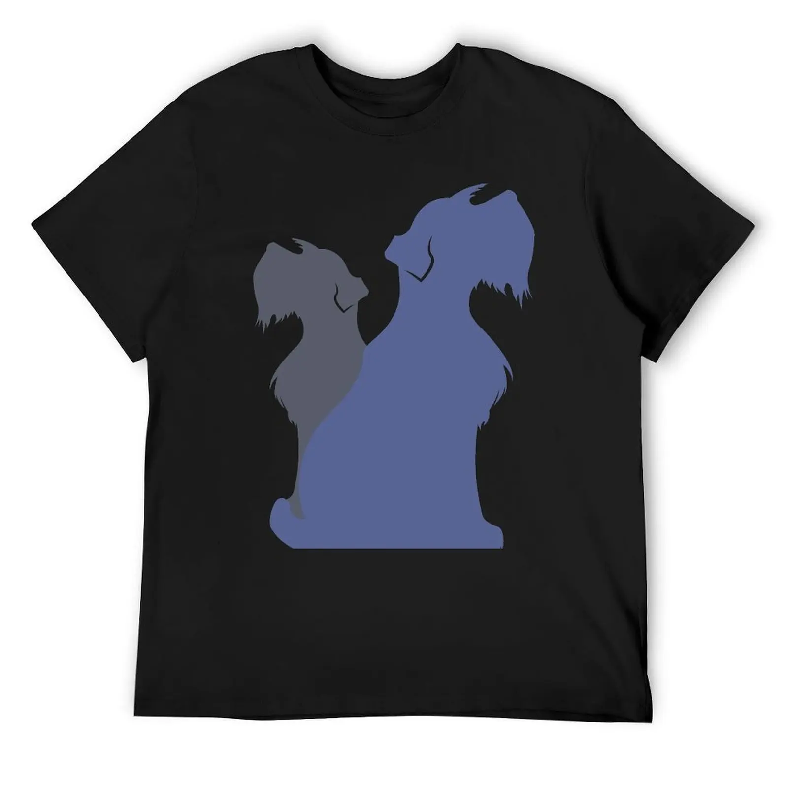 Miniature Schnauzer Terrier Puppy Dog Art Design T-Shirt cotton graphic tees blue archive men clothings