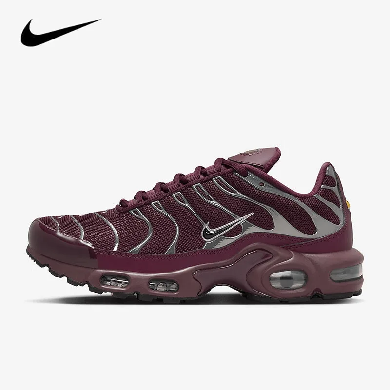 Женские кроссовки Nike Air Max Plus, удобные амортизирующие нескользящие легкие коричневые винтажные туфли с низким берцем HJ9743-600