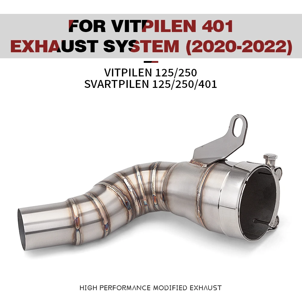 

For Husqvarna 401 125 250 SVARTPILEN VITPILEN 2020 2021 2022 Elbow Motorcycle Exhaust Escape Middle Link Pipe motocross