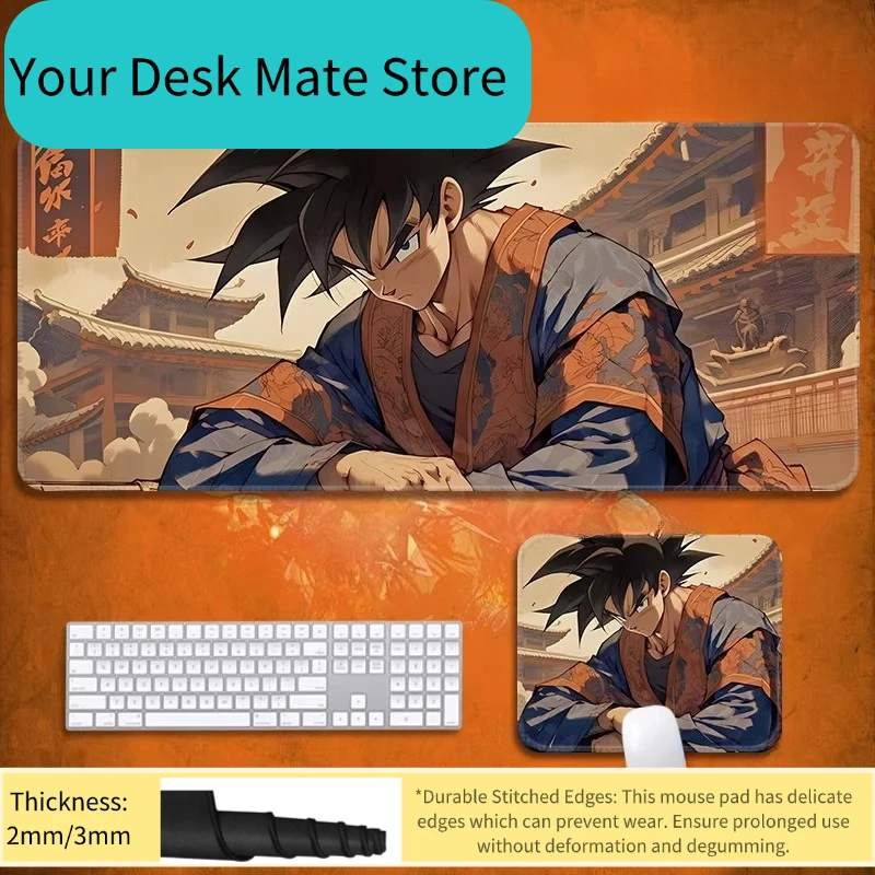 

Oversized Small Boys Office Gaming Keyboard Pad Table Mat Son Goku Anime Periphery Japanese Anime Dragon Ball Leather Mouse Pad