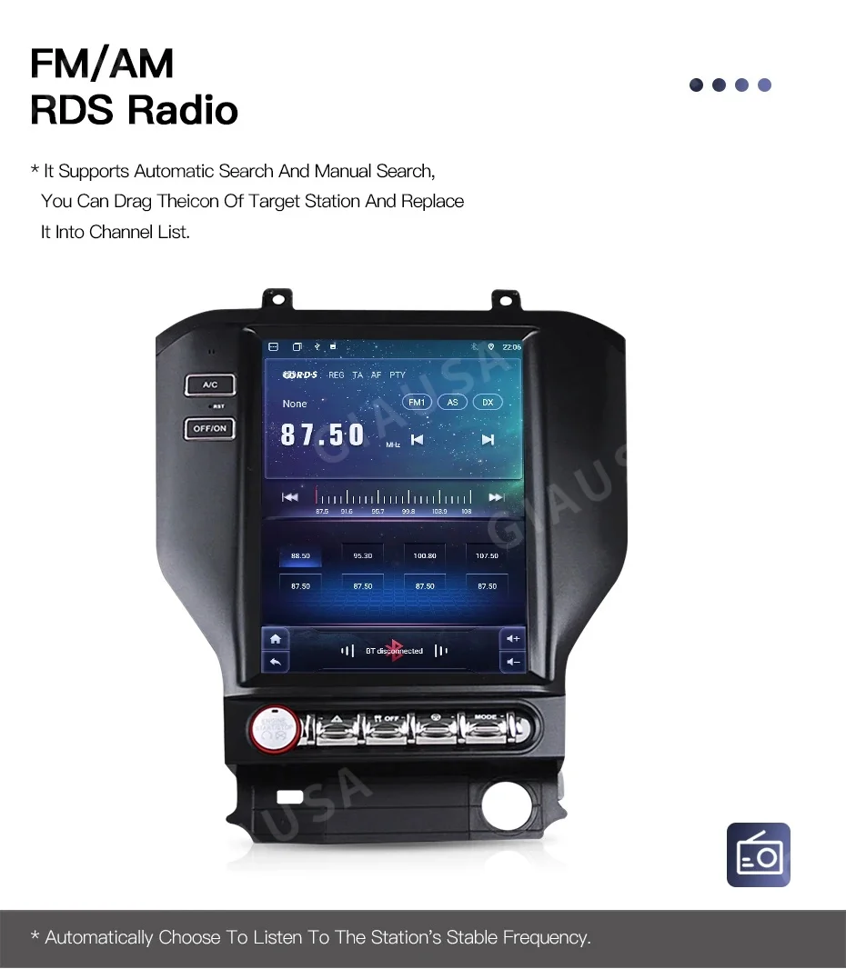สำหรับรถยนต์ฟอร์ด มัสแตง ปี 2015-2020 ระบบแอนดรอยด์ 14 หน้าจออัตโนมัติ ระบบนำทาง GPS วิทยุ สเตอริโอ มัลติมีเดีย เครื่องเล่นวิดีโอ 4G Carplay ชุดหัวหน้าจอ