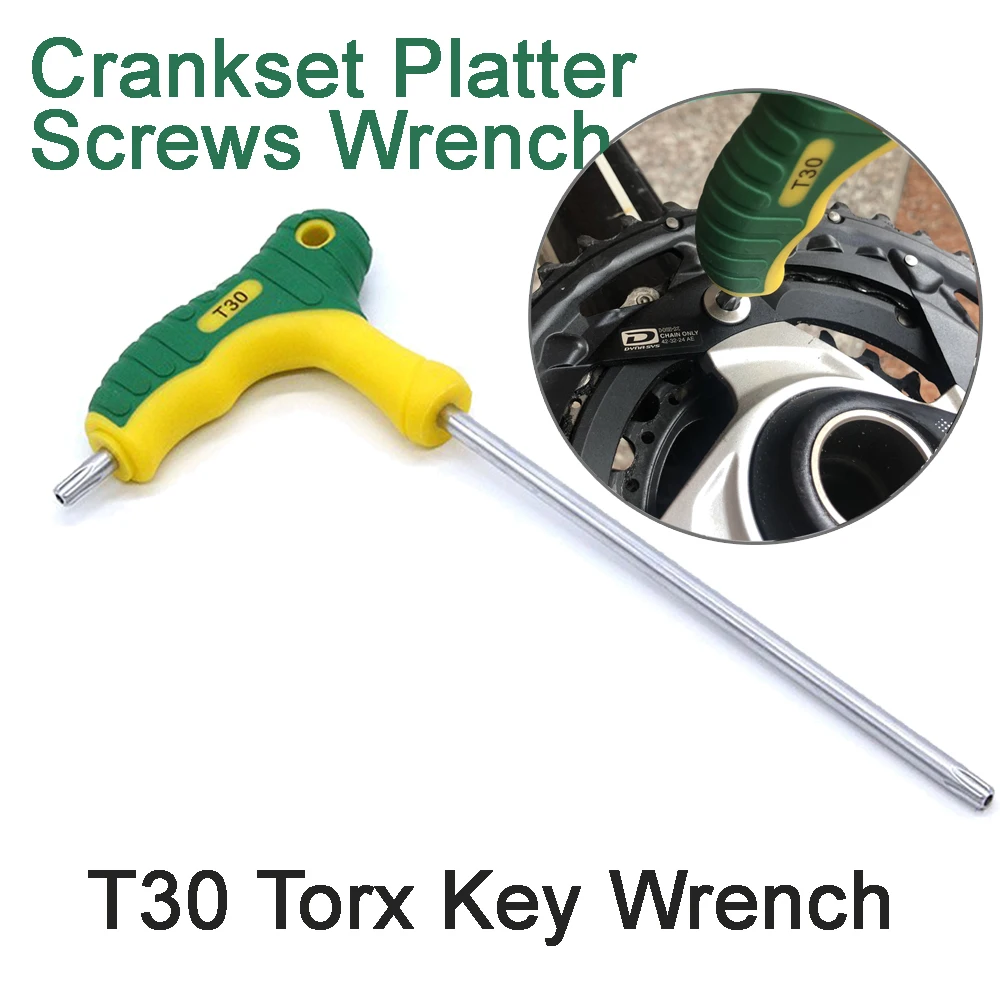 Torx Screwdrivers Double-End 2-way Bike Crankset Screws Wrench T30 L-Type Tamper Proof Star Allen Spanner Key Wrench Hand Tools