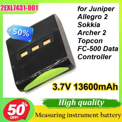 2EXL7431-001 24472 3.7V 13600mAh for Juniper Allegro 2 Sokkia Archer 2 Topcon FC-500 Data Controller Li-ion Replacement Battery