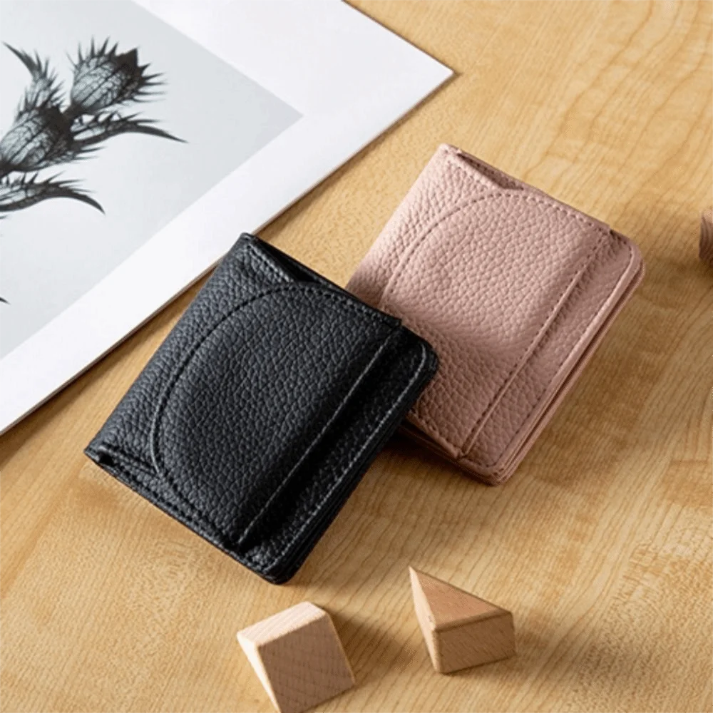 محفظة جلدية بتصميم نحيف على الموضة، حامل بطاقات عمل متعدد البطاقات، حجم صغير، حقيبة يد فاخرة للأعمال #1