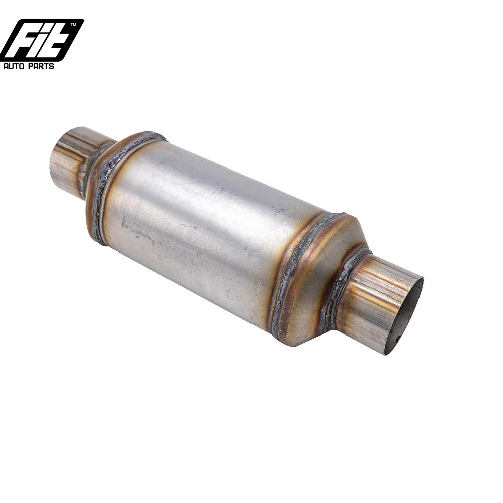 Universal Stainless Steel Exhaust car auto Resonator Internal spiral muffler pipe 3 inch intake