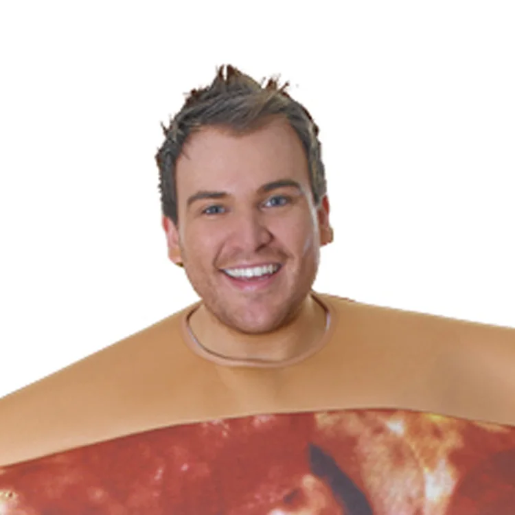 زي بيتزا لذيذ للبالغين، زي للهالوين وعروض المسرح، زي مضحك لحفلات التنكر للبالغين #3