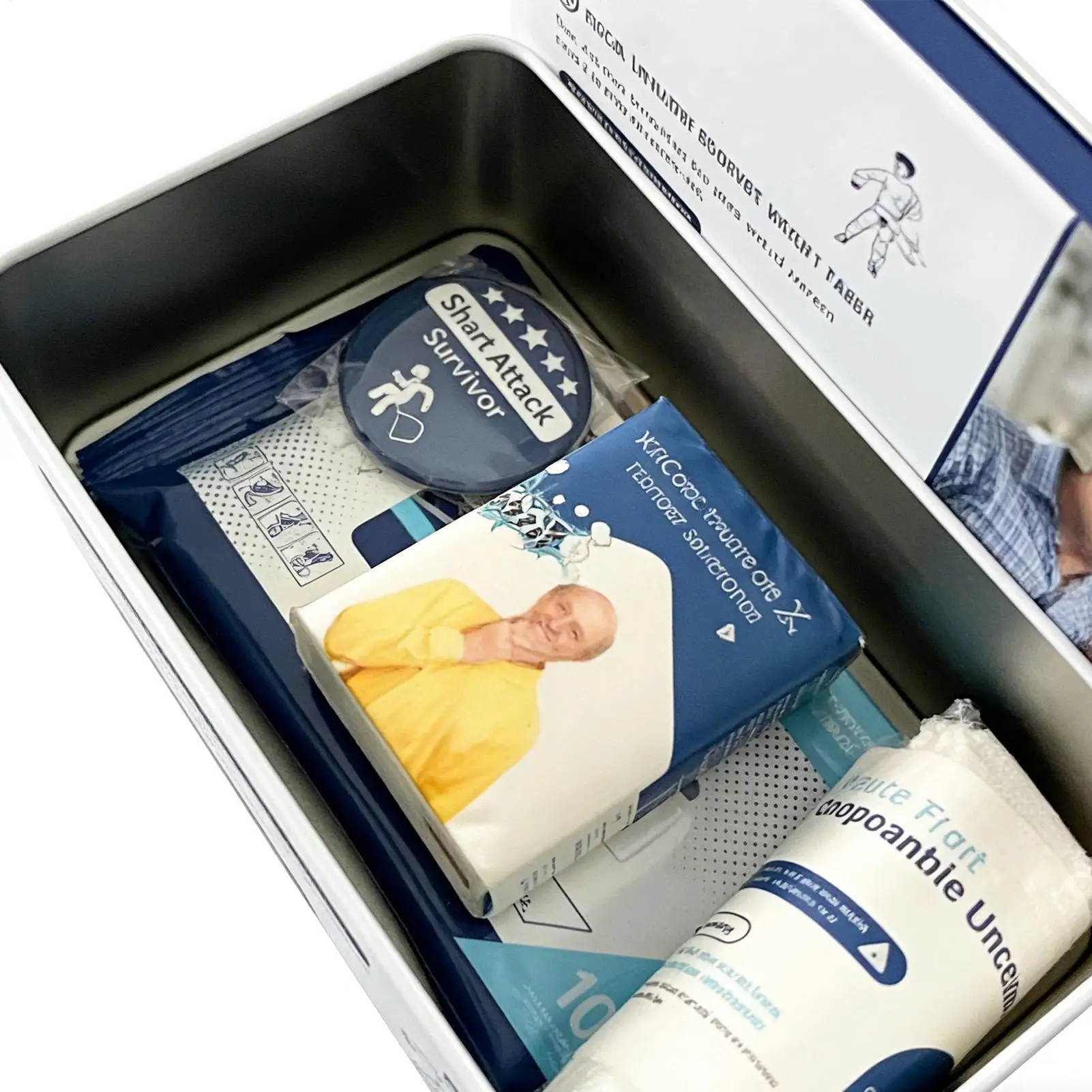 Kit de survie Portable Compact avec lingettes humides, ensemble de farces de survie pour mari, hommes, famille, amis, adolescents, adultes, anniversaire