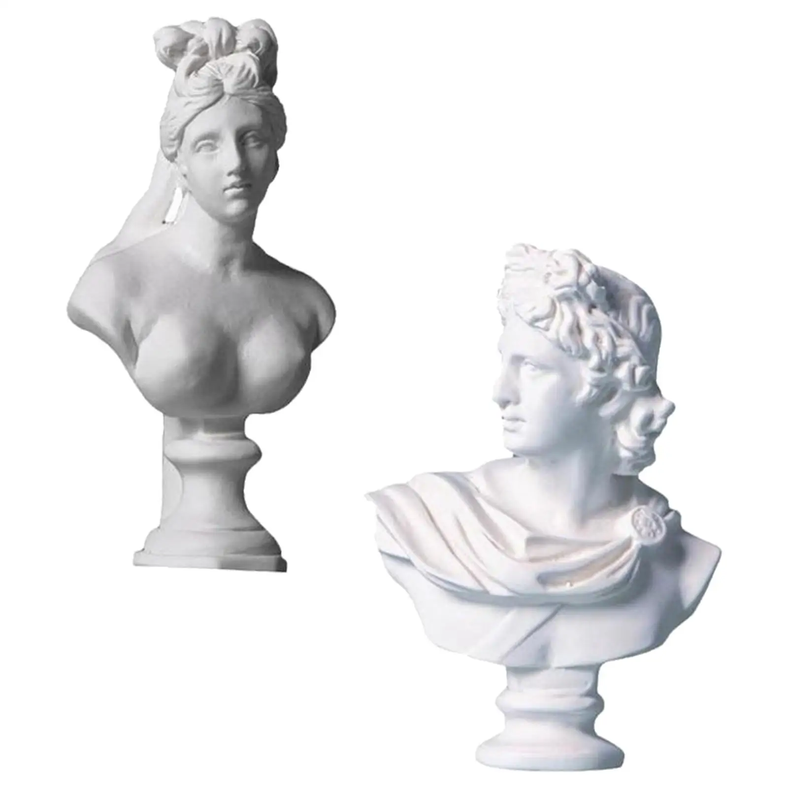 2pc Greek Mythology Figurine Statue Retro Sculpture Home Decor