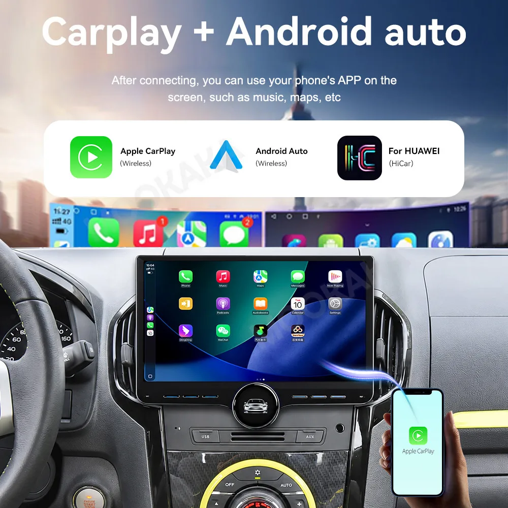 11.5 Inch Android 15 For Isuzu D-MAX 2018 Car Radio Stereo Multimedia Player GPS Navigation Wireless CarPlay Head Unit 4G HD DSP