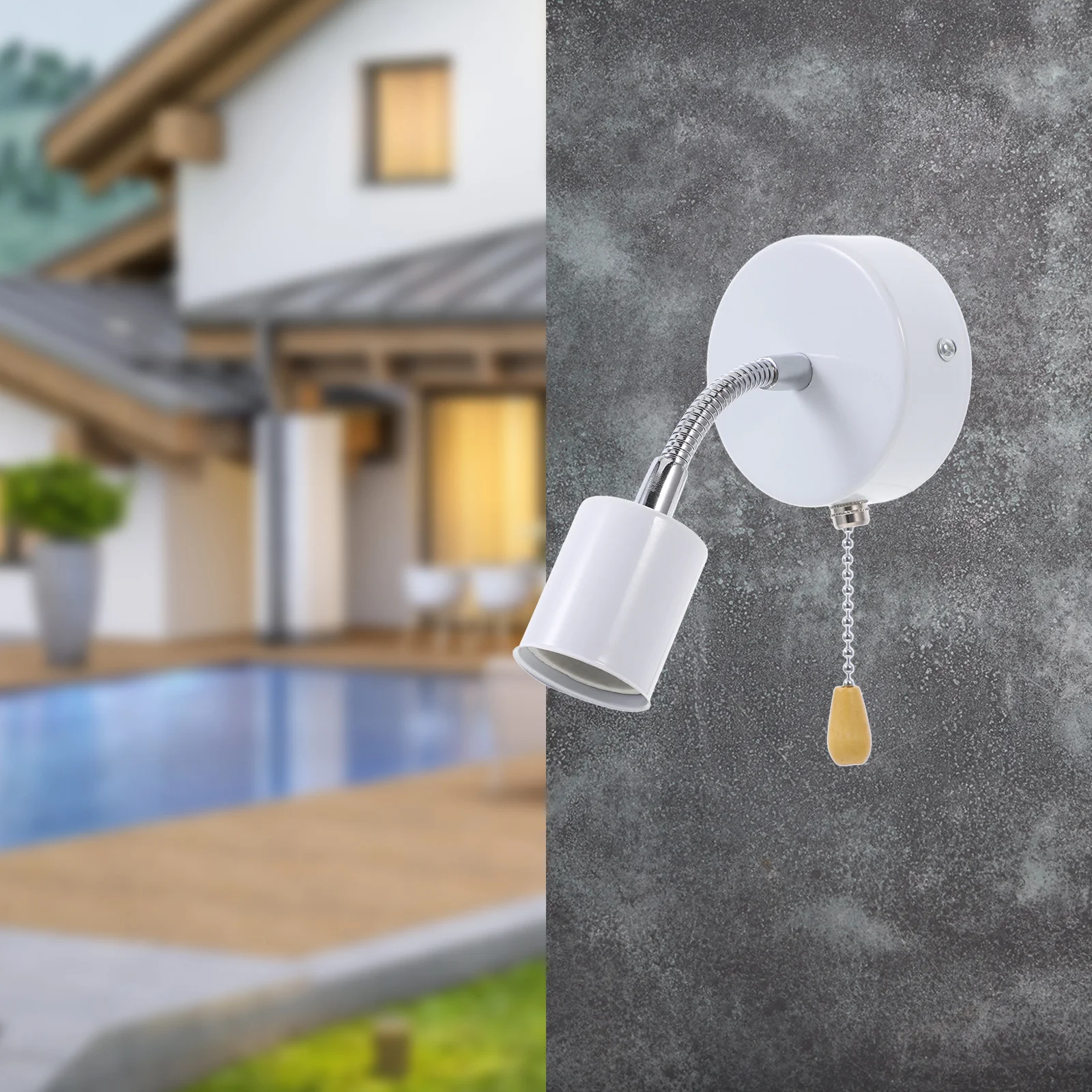 

1 Set E27 Wall Lamp Holder Socket Base Light Bulb Replacement Lamp Accessories Vintage Style Wall Light Converter Indoor Outdoor