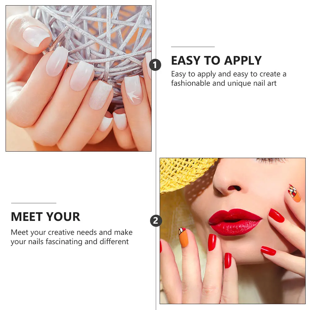 

1000pcs Artificial Tips Full Fake Covers Durable Long Creative Art Design Women Diy Home Use Fashion Coffin Nail Pieces Plastic