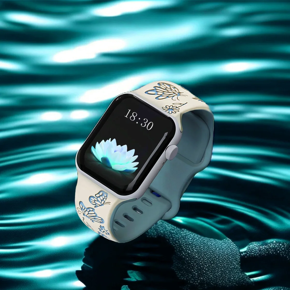 محفور للساعة ، سوار من السيليكون لسلسلة iWatch 9 ، 7 ، SE ، 6 ، 5 ، 4 ، 8 ، Ultra ، 40 ، 44 ، حزام ، 41 Apple ، 49 45 ، 38 ، 42 ، من