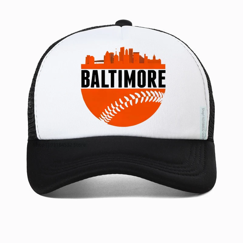 

Summer mesh breathable baseball cap The classic BALTIMORE Skyline cap is suitable for both men women for running exercise hat