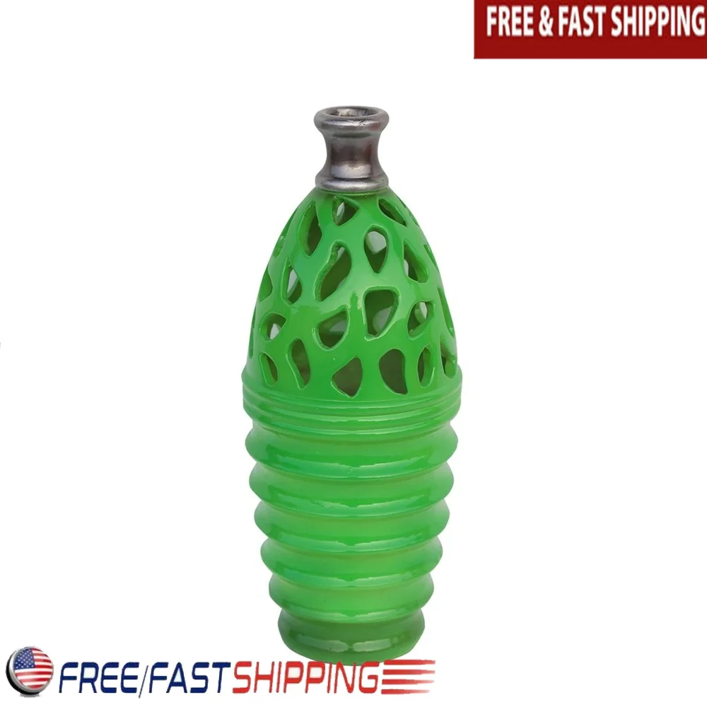 

Unique Outdoor Decorative Patio Vase Ribbed Design Cutout Wind Pass Through Artificial Flower Display Polyresin Garden Accent