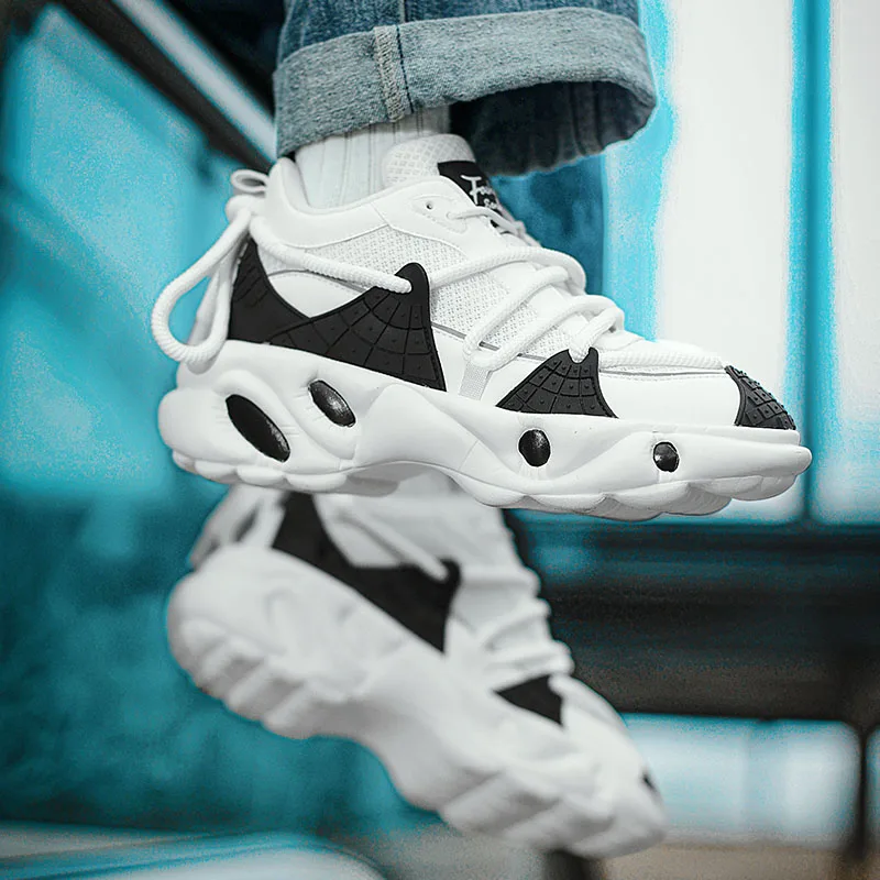 

High Quality Sport Walking Sneakers Men Casual Running Shoes For Men Fashionable Thick Soled Personalized Outdoor Shoe Male