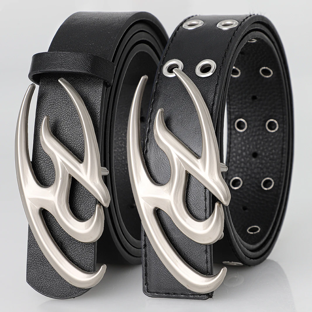 New Stylish Irregular Alloy Buckle Waist Belt, Casual Retro Punk Y2k Belt ，For Men Women Trendy Accessory Belts ，For Ideal Gifts