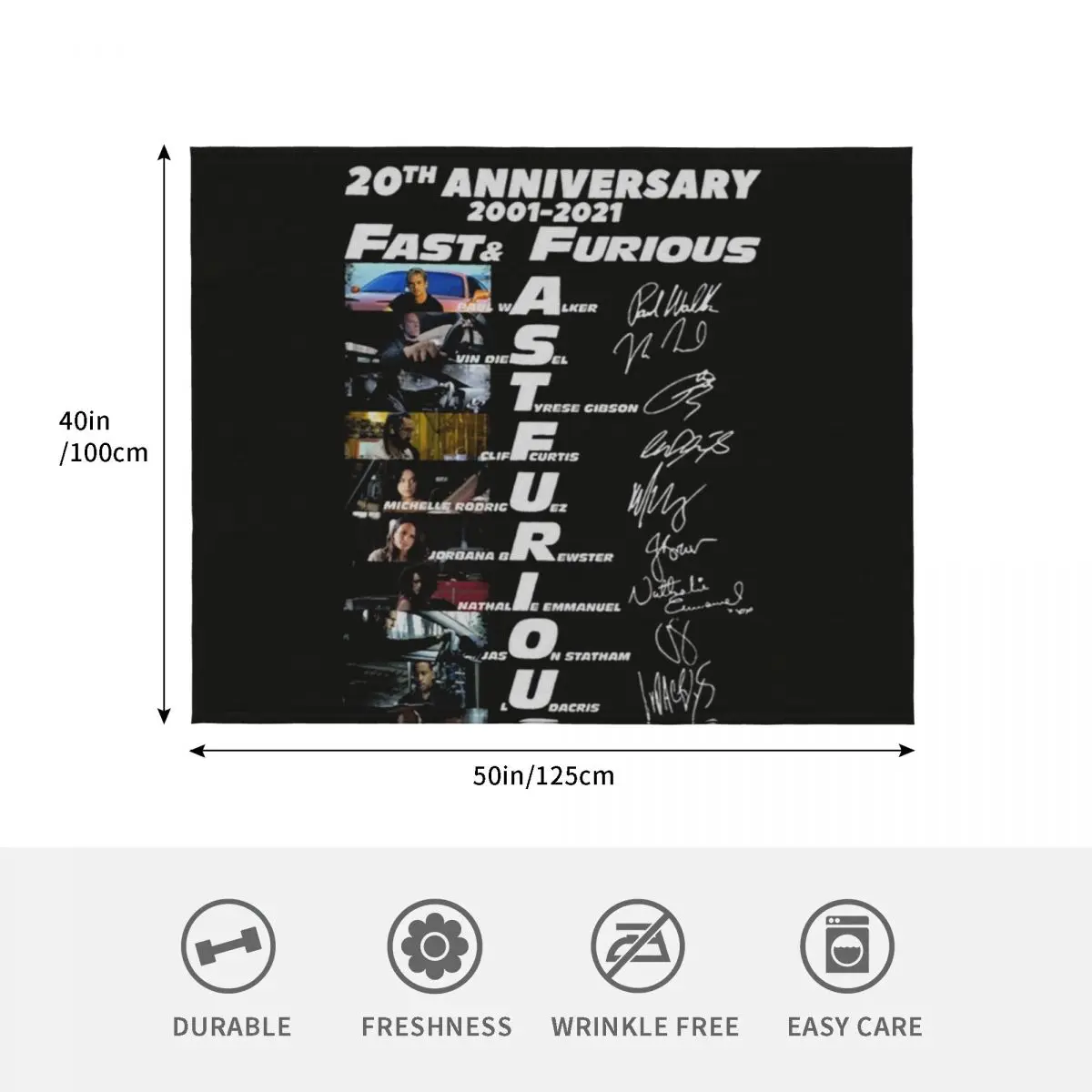 الذكرى العشرين 2001 2021 توقيعات سريعة غاضبة بطانية رمي كلاسيكية ثقيلة مزخرفة بطانيات حرارية للأطفال #4