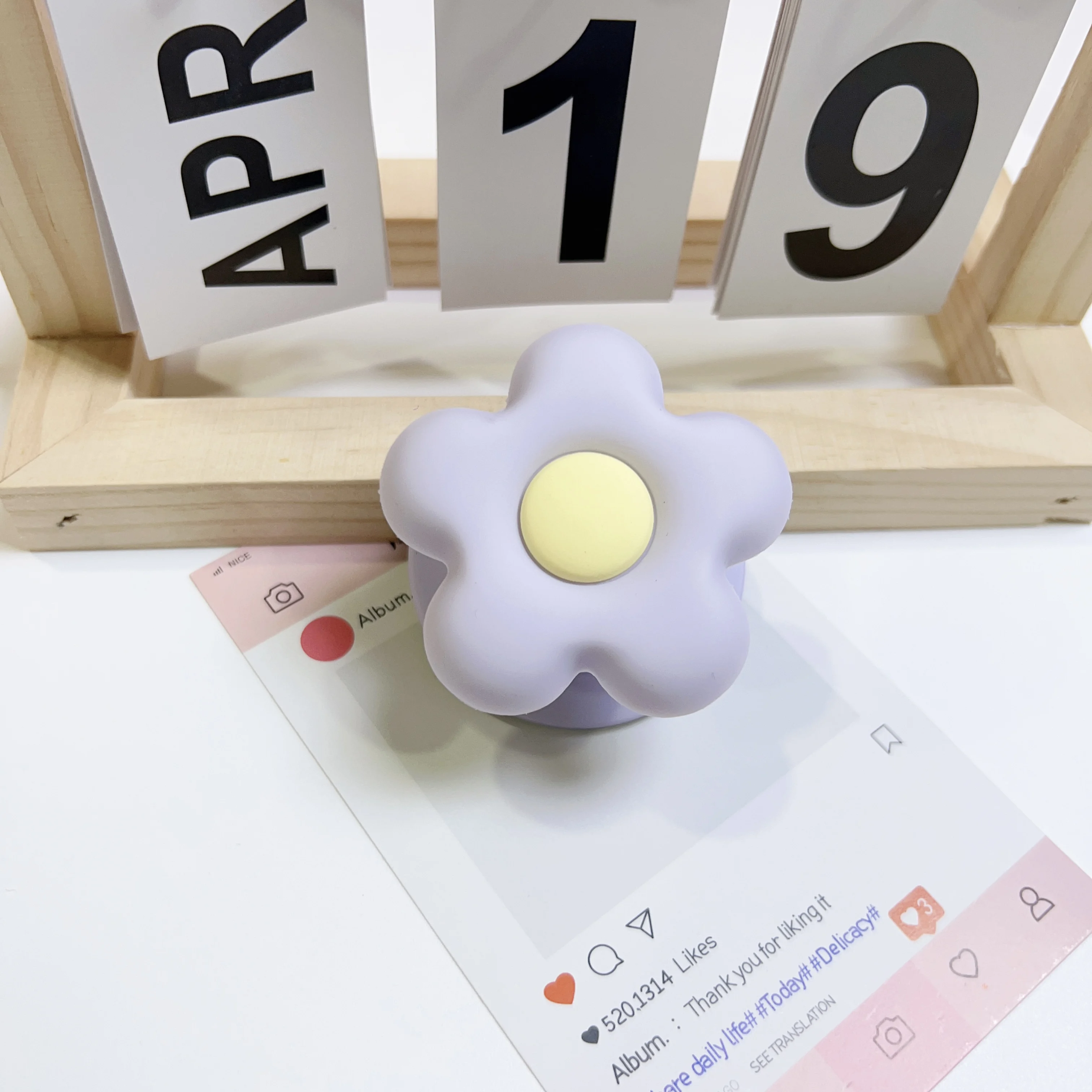 Flower Magnetic Pop Socket Airbag Phone Grip Stand 360° Rotatable Anti-drop Airbag Finger Bracket Retractable Ins Korean GripTok view 5