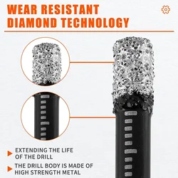 Durable Drill Bits Dry Drill Bits Tile Tile/ceramic Vaccum Brazed Vacuum Black Brazed Dry Concrete