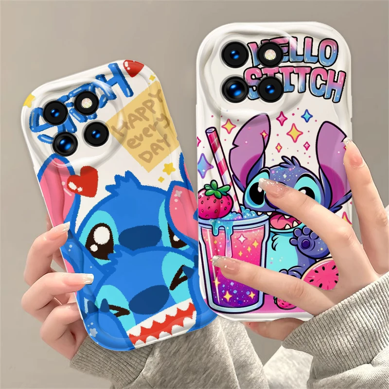 

Disney Lilo Stitch Cute For Xiaomi Mi 14 12 12T 11 Lite Poco M6 X6 X5 X4 X3 M3 F4 Pro GT NFC 5G Wave Oil Funda Phone Case