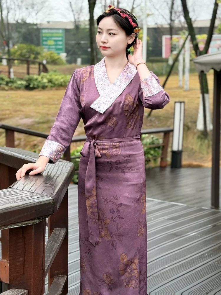 Chinese Tibetan Ethnic Style Spring And Summer Bola Guozhuang Dance Performance Costume