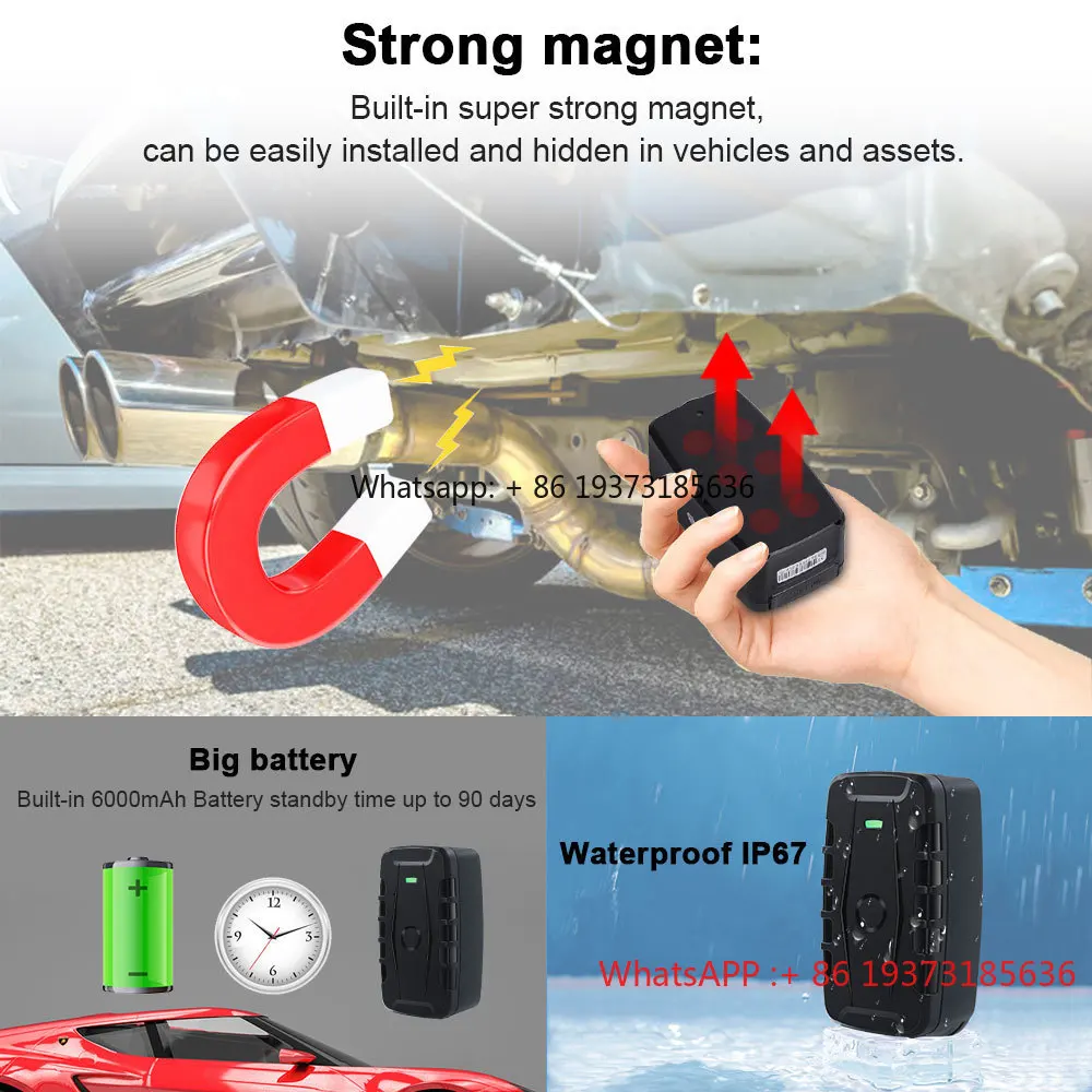 VJOY 20000MAH عمر البطارية الطويل 4G جهاز تتبع نظام تحديد المواقع LK900C المغناطيس مع FDD/TDD/WCDMA/GSM Lte LK209C 4G Gps + المقتفي