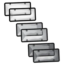 2x Clear Reflective Anti-Speed Red Light Toll Camera Stopper Modified License Plate ProtectivesShell