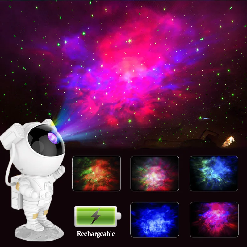 Galaxy Star Projector Starry Sky Bluetooth Night Light Remote Control Astronaut Nebula Galaxy Lamp for Home Room Decor Kids Gift