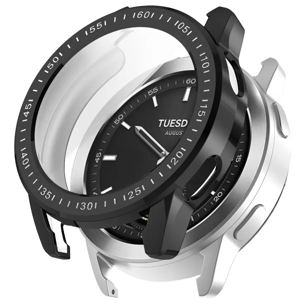 Full Cover Protective Shell Bumper Soft TPU Case For Xiaomi Watch S3 Screen Protector Accessories