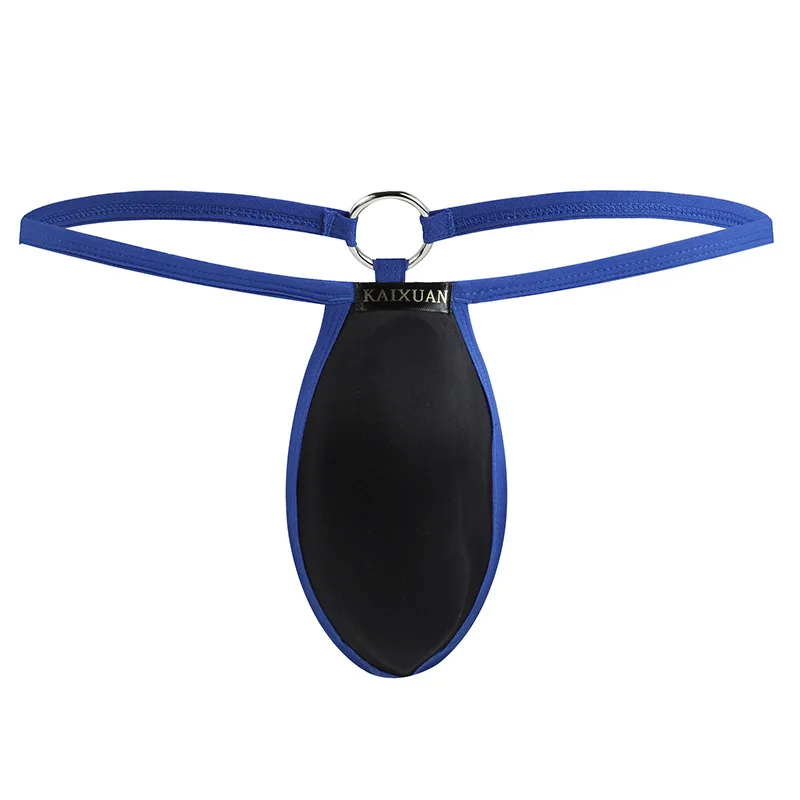 Cup sponge pad fun iron ring crotch protection thin belt hip panties thong men cw17056