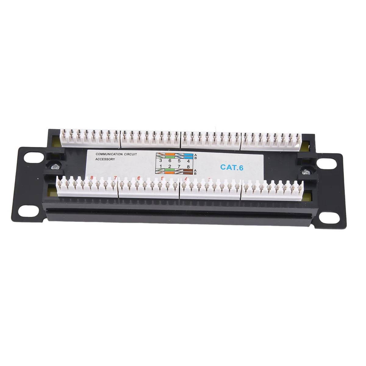 CAT6 8 Ports Patch Panel Rack Network 10 Inch 1U Rack Mount with RJ45 Socket for Household Distribution Frame