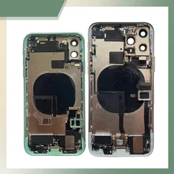 Full Assembly Back Cover For iPhone 11 Housing Battery Door Middle Chassis Frame Rear with Flex Cable Phone Repair Parts