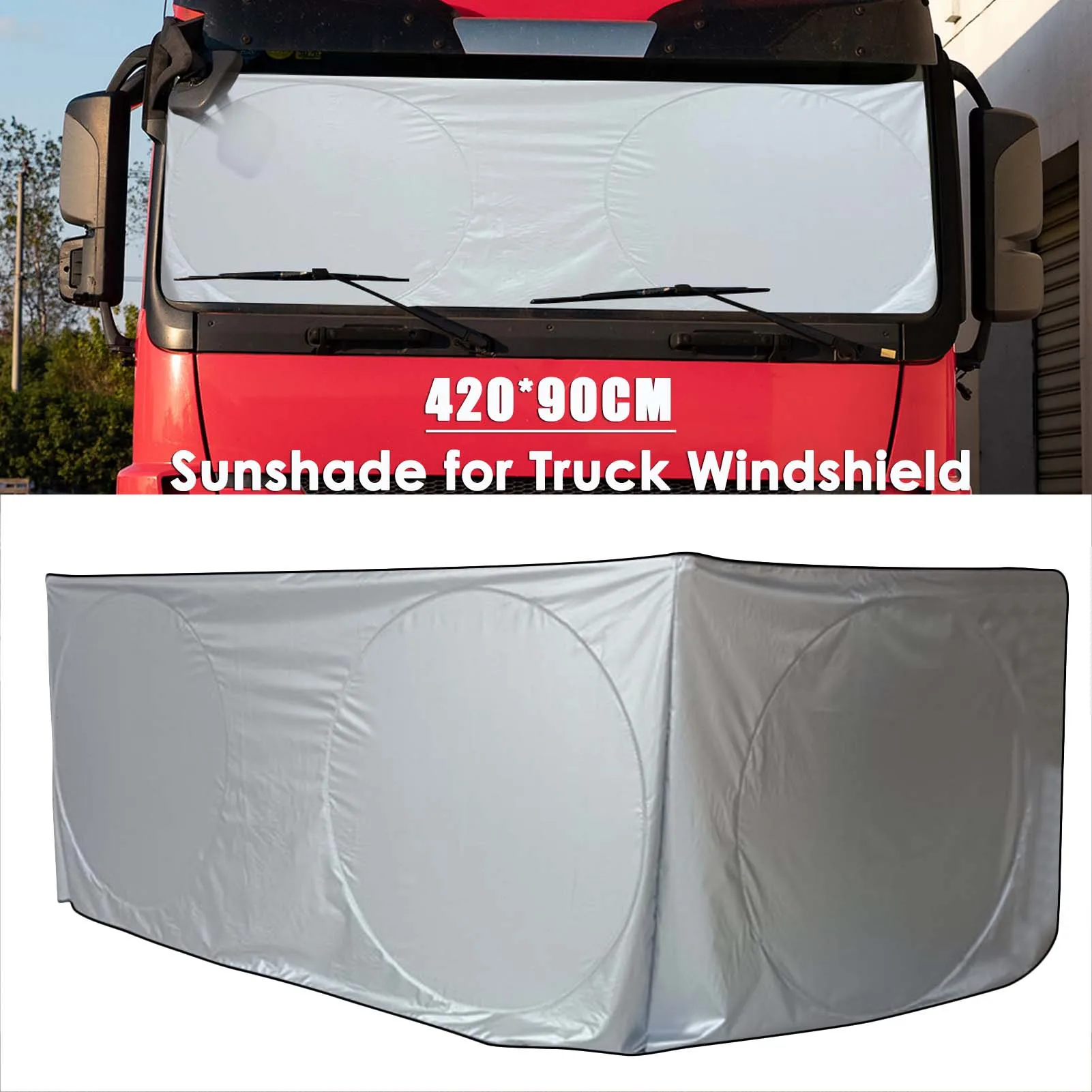 Truck Sunshades Windshield Sun Shade For Semi Commercial And Big Rig Truck 240T Protective Car Interior Accessories