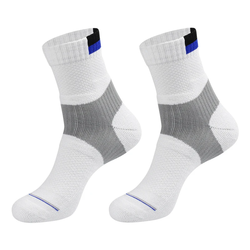 Professional Badminton Socks Elite Middle Tube Thick Towel  Non-slip Sweat-absorbent Training Sports Tennis Socks Men Women