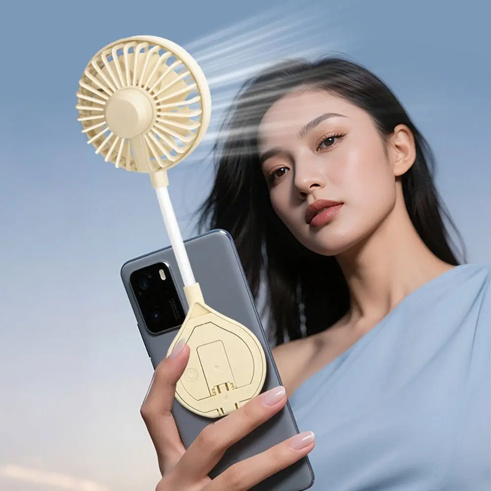 3 Speed 2 in 1 Magnetic Fan Holder Adjustable Multifunctional Handheld Fan with Phone Stand Quiet Operation Flexible