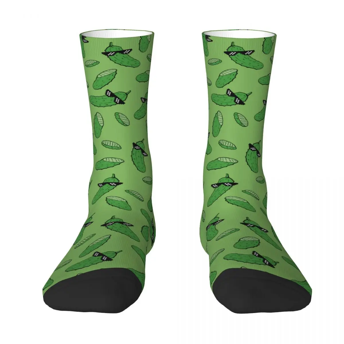 Unisex Men Socks Cucumber Print Stockings Winter Leisure Warm Soft Socks Printed Outdoor Non Slip Socks