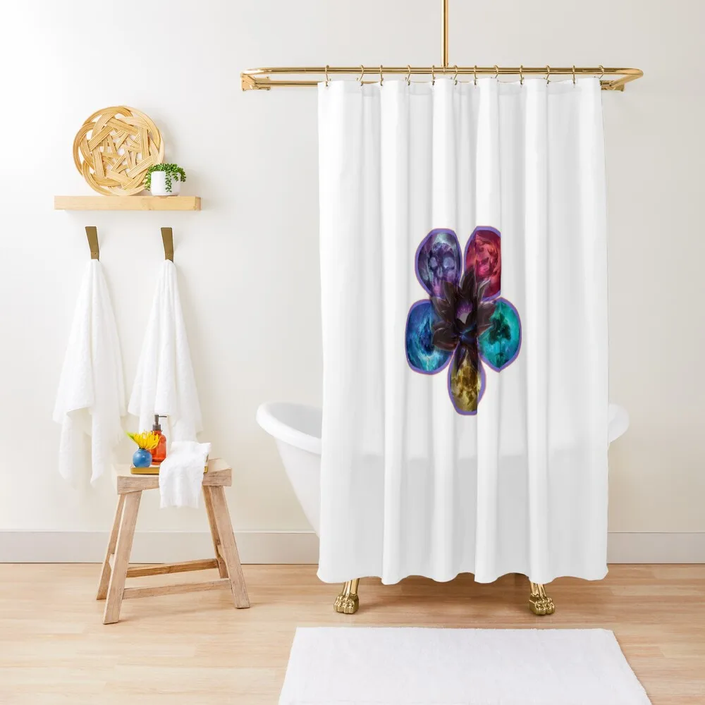 

Black Lotus Mana Shower Curtain Bathroom Fabric Modern Showers For Bathroom Curtain